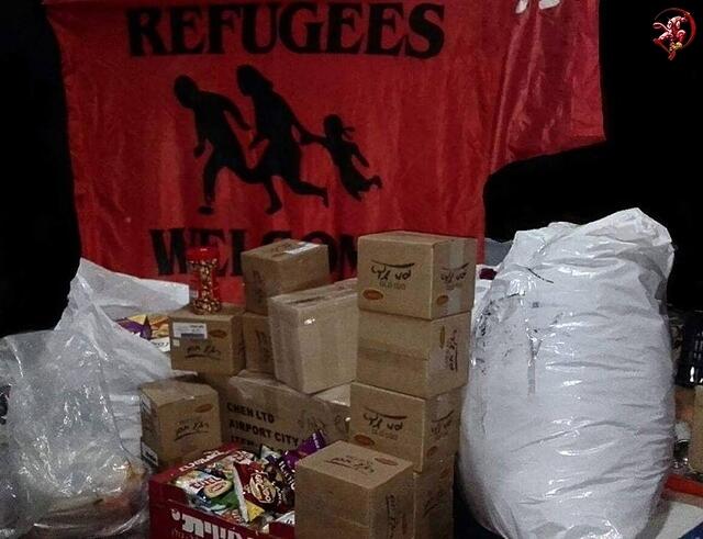 תרומות של מוצרי מזון עבור מועדונית "הצימר" - בית חם לילדי הפליטים וילדי שכונת שפירא.
